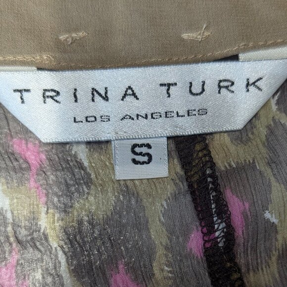 Trina Turk LA Size Small Sheer 100% Silk Top - Picture 11 of 12